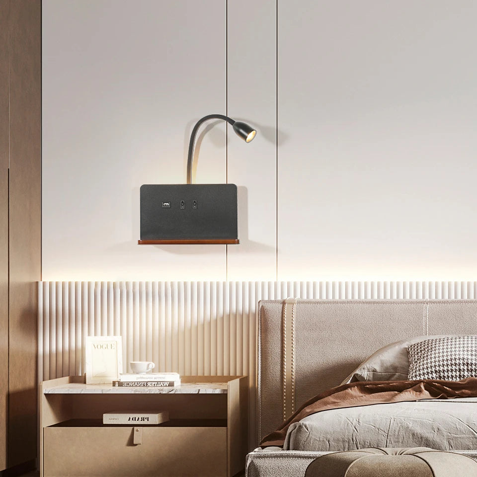 360°  Wall Light With Shelf