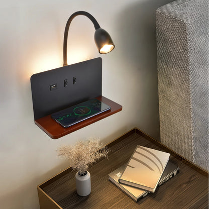 360°  Wall Light With Shelf